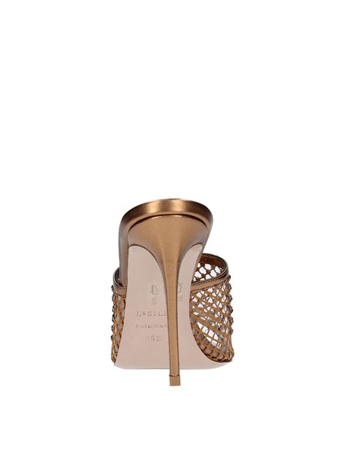 Mules in pelle tessuto e PVC LE SILLA | SANDALO GILDA STOCKING LUREX 100RAME